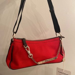 Dior Hardcore Red Satin Shoulder Bad